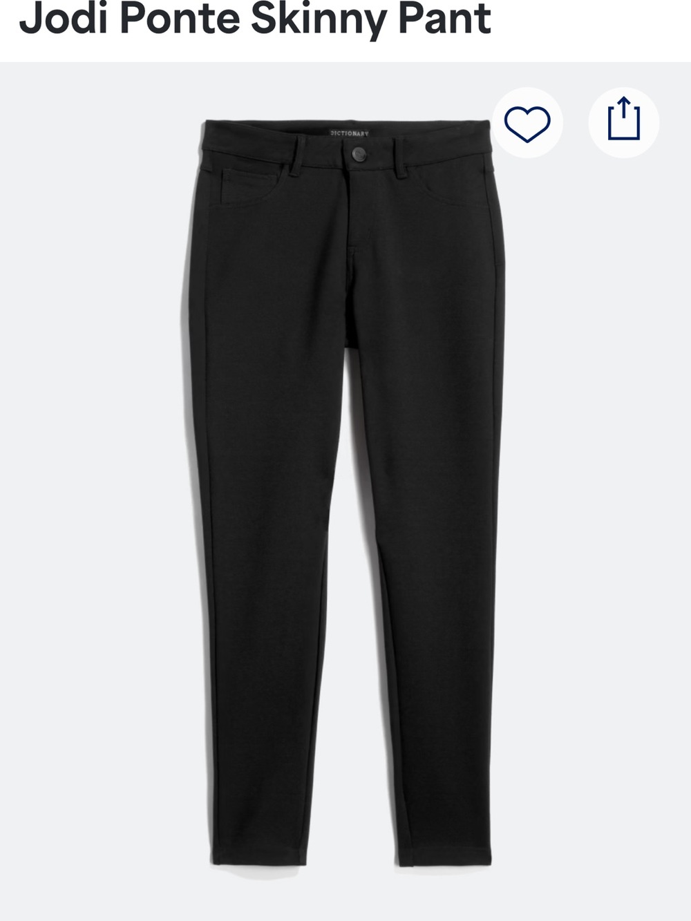 one 5 one Jodi Ponte Skinny Pant - Black